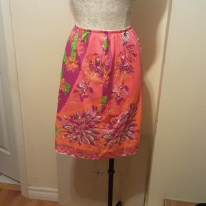 Vtg Pucci Nylon Slip Skirt, vivid multicolour, Sm